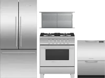 4 Piece Package Includes Refrigerator, Range, Hood And Dishwasher